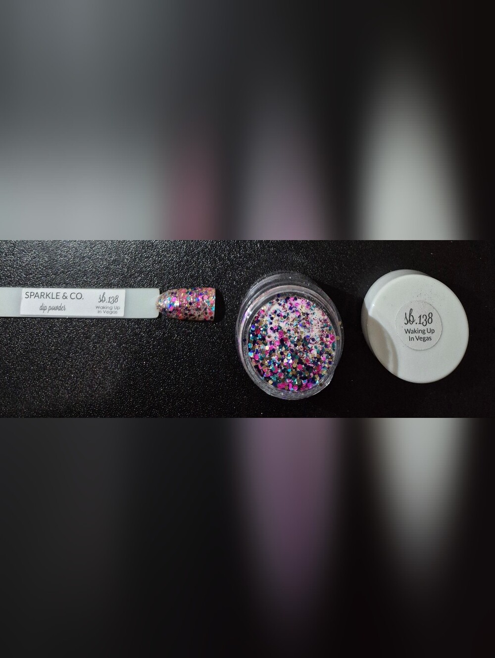 Sparkle & Co. Sb.138 'Waking Up In Vegas' Multi-Color Glitter Dip Powder